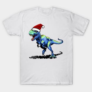 Christmas T-Rex Dinosaur T-Shirt